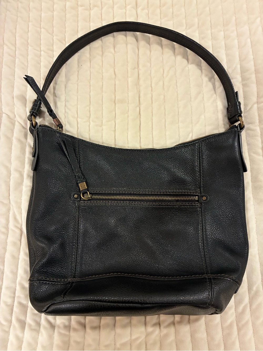 The Sak Black Leather Shoulder Bag - Classic Women's Hobo